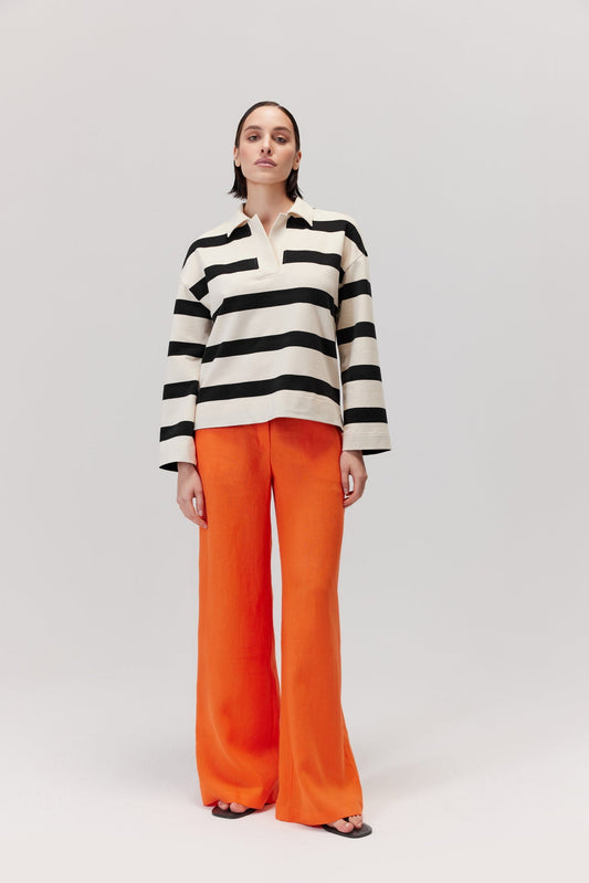 Amal Cotton Striped Sweatshirt