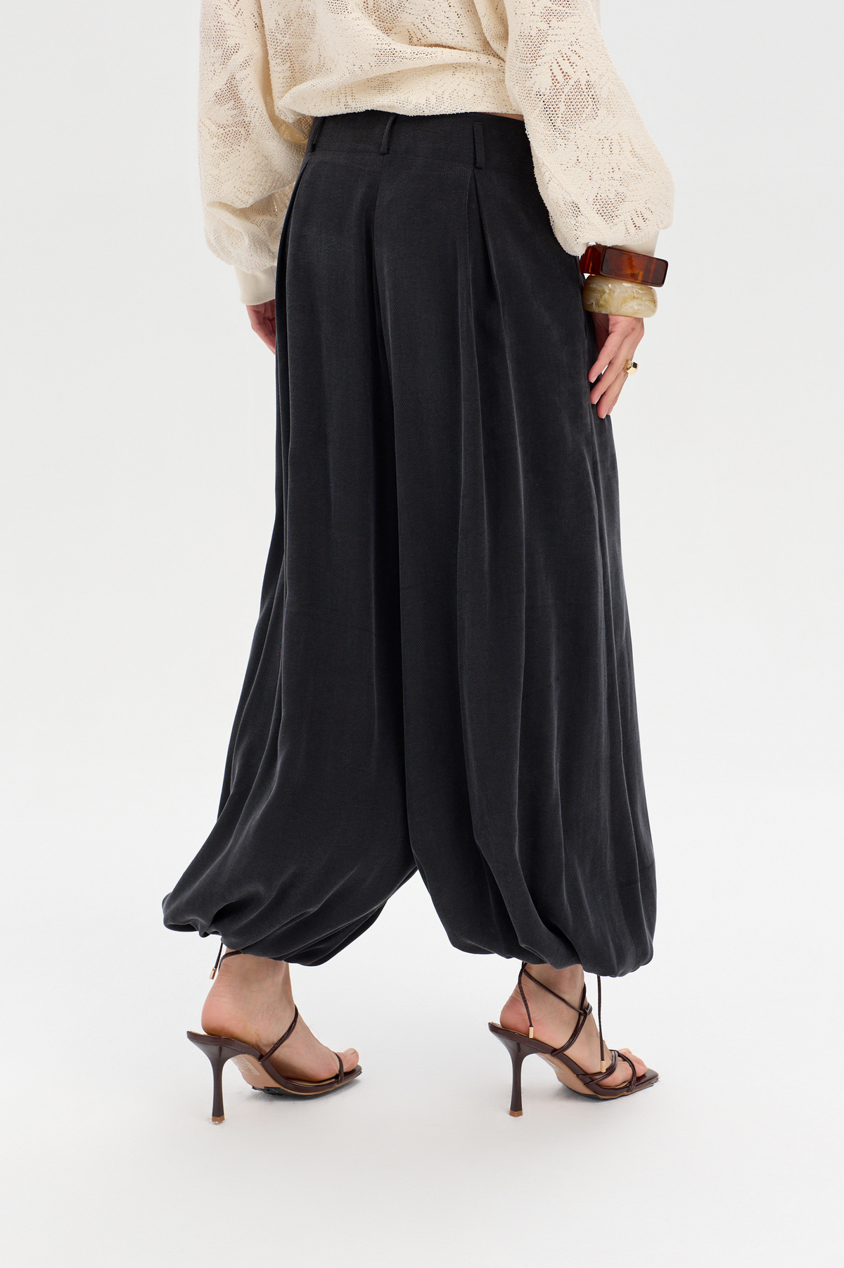 Farrell Black Harem Trousers