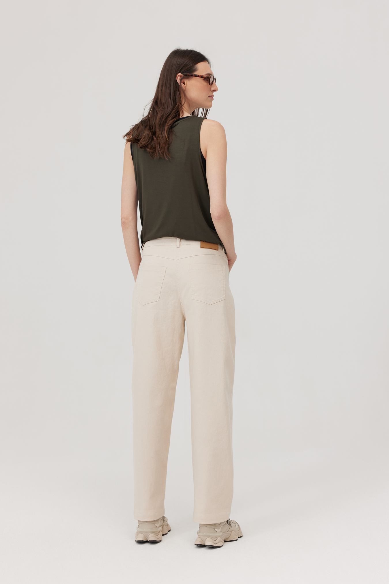 Balloon Trousers Hooks Beige