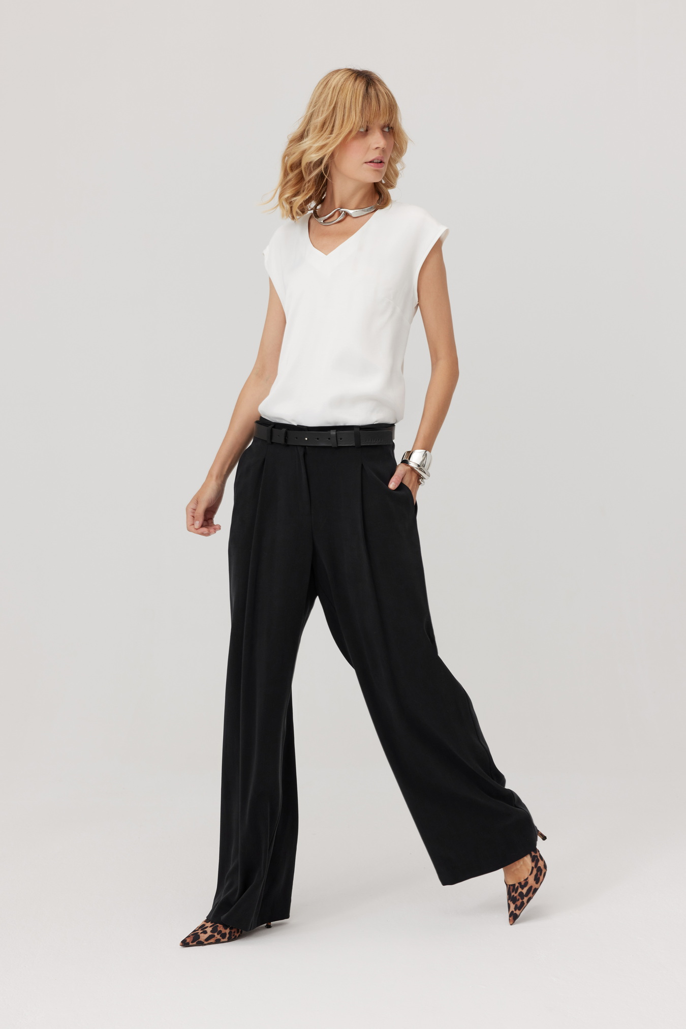 Aylin White Viscose Top
