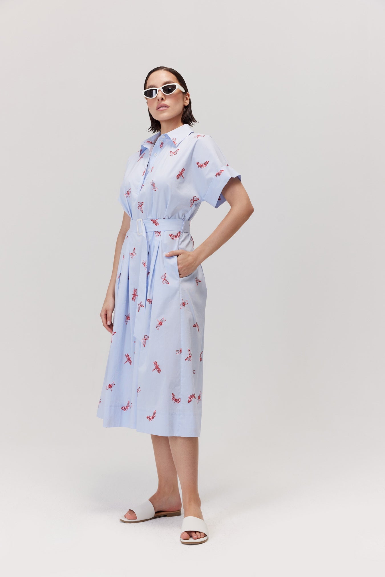 Inori Blue Midi Dress