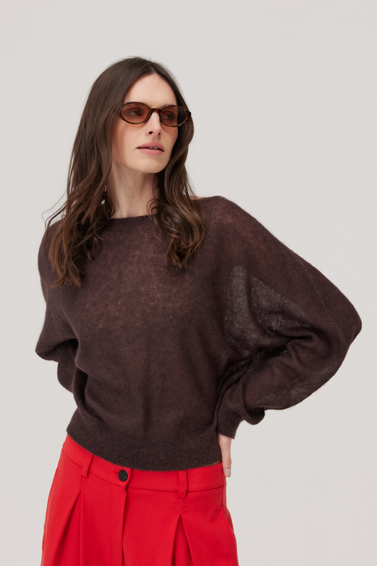 Alpaca Sweater Kelly Brown