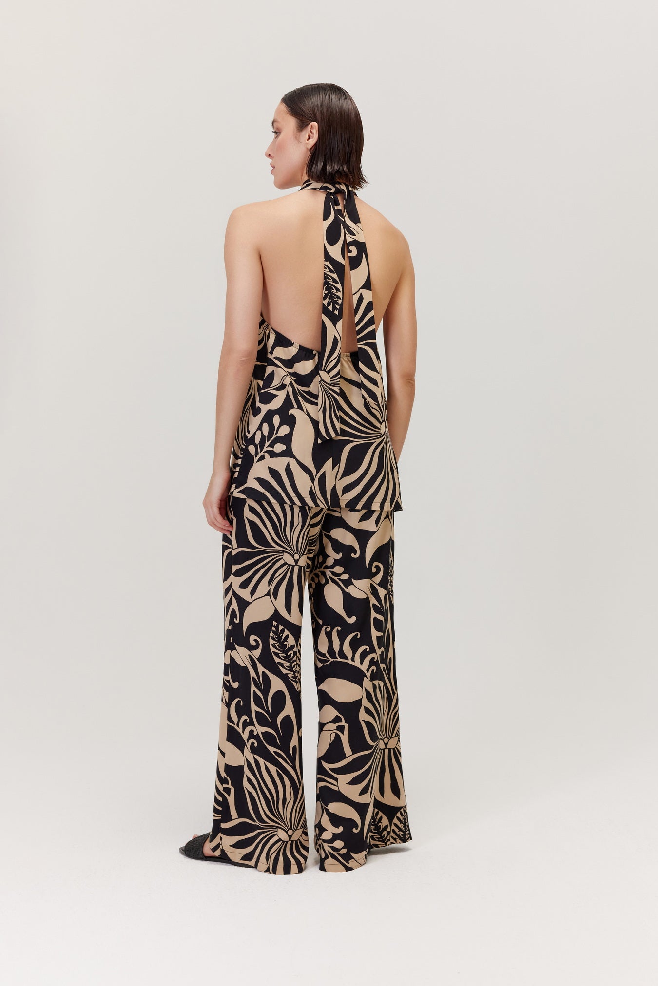 Elite Asymmetrical Patterned Trousers
