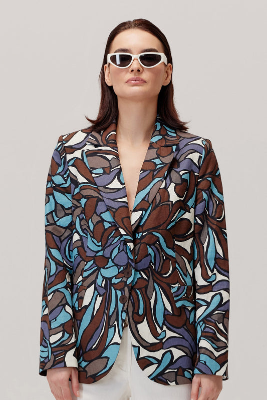 Faber Multicolor Floral Pattern Jacket