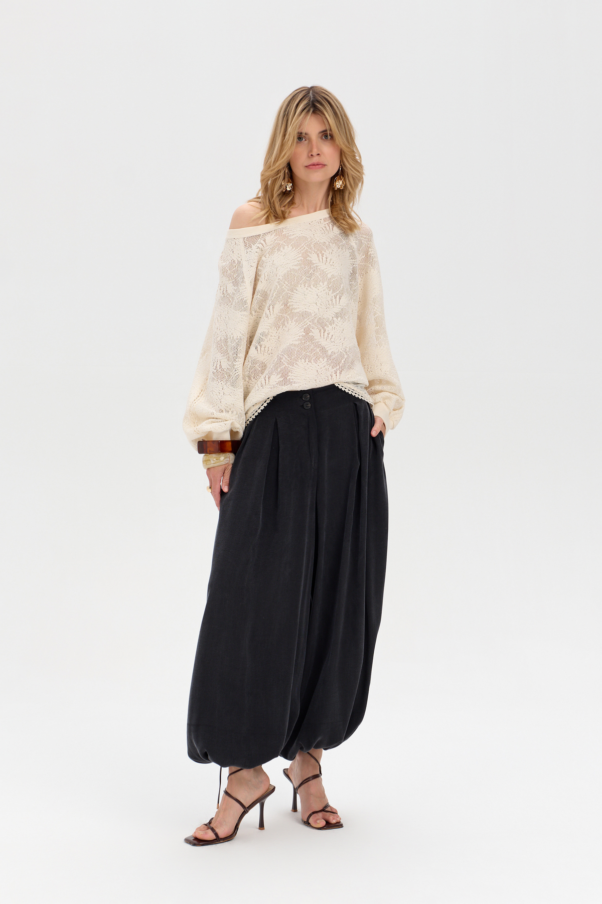 Farrell Black Harem Trousers