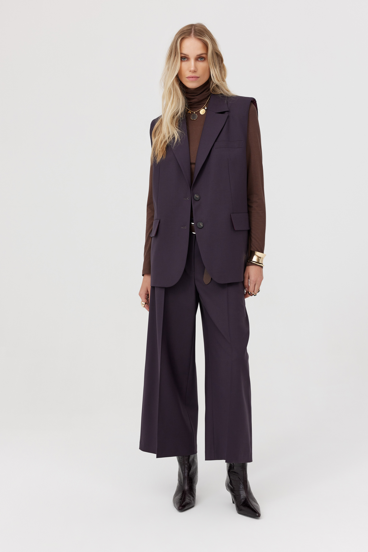 Pacino Plum Wool Trousers