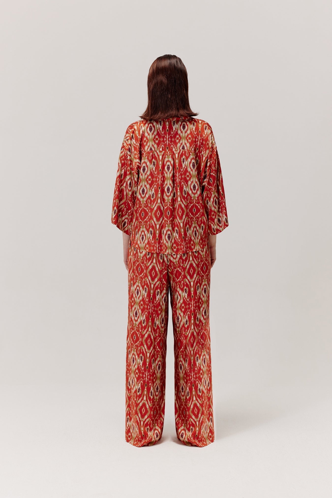 Azteco Ethnic Pattern Blouse, Red