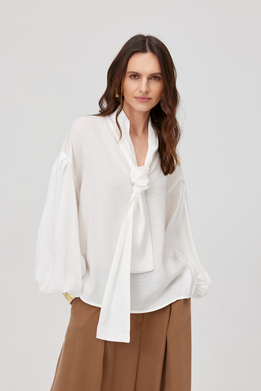 Kala Tie-Front Blouse