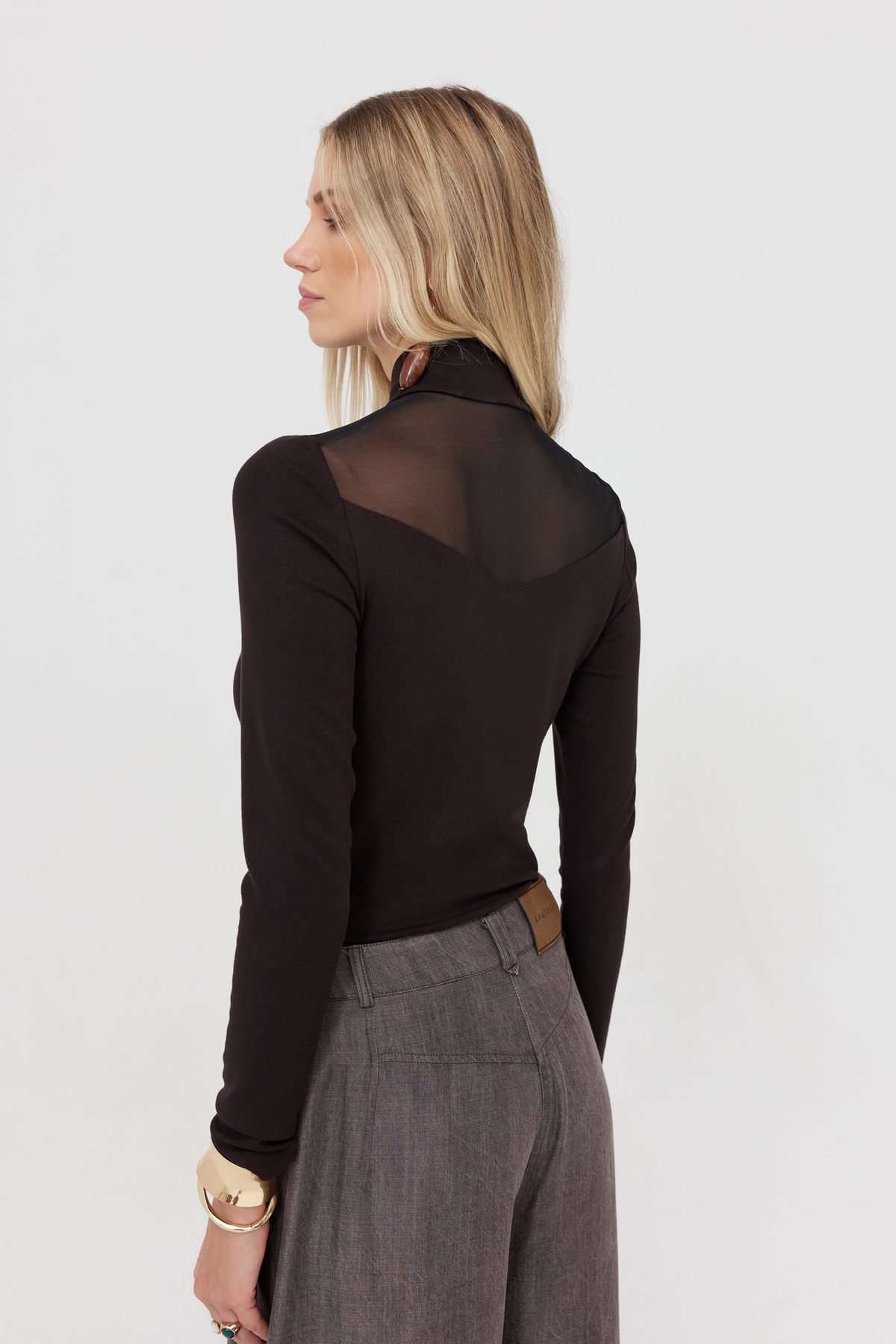 Voga Brown Viscose Blouse
