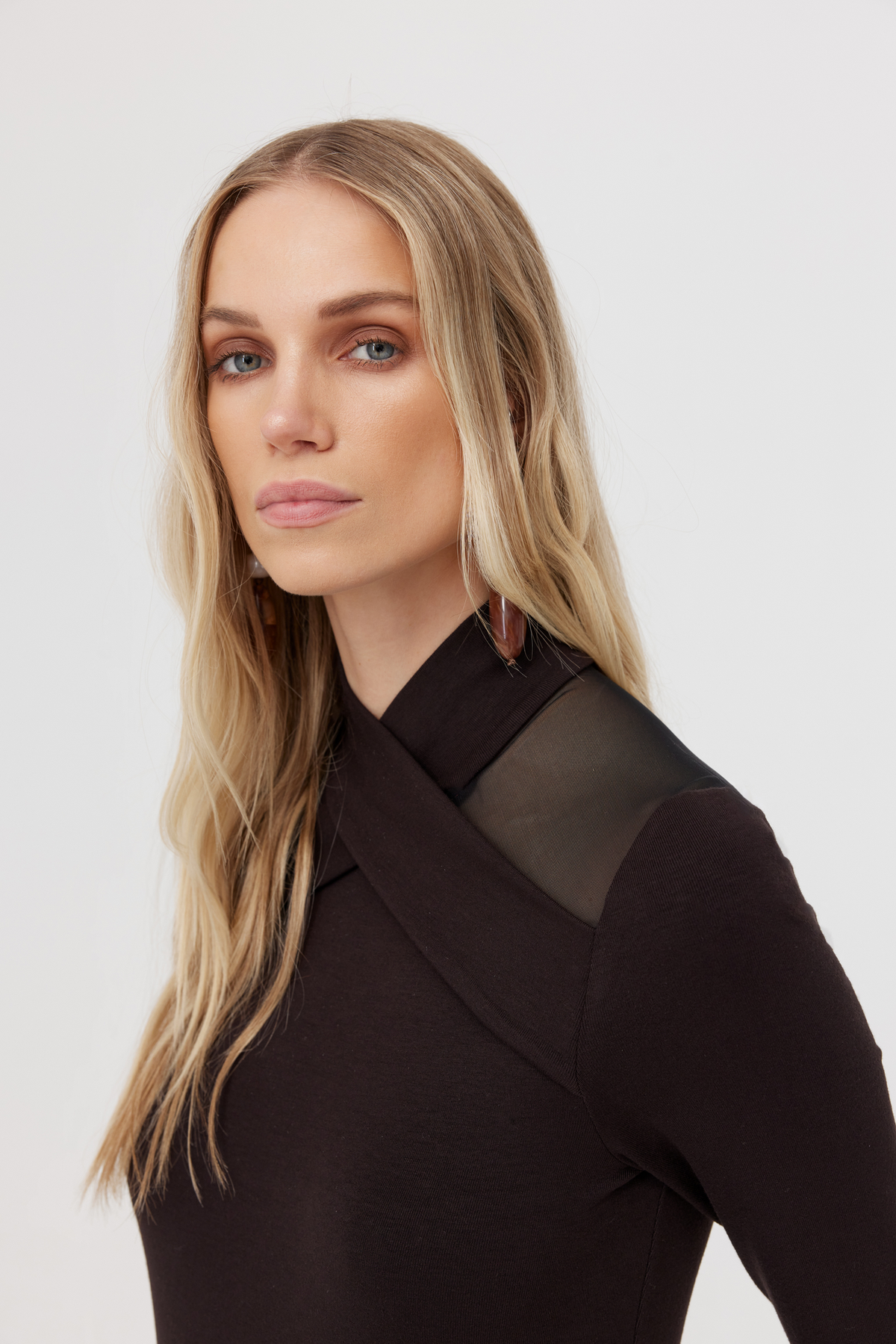 Voga Brown Viscose Blouse