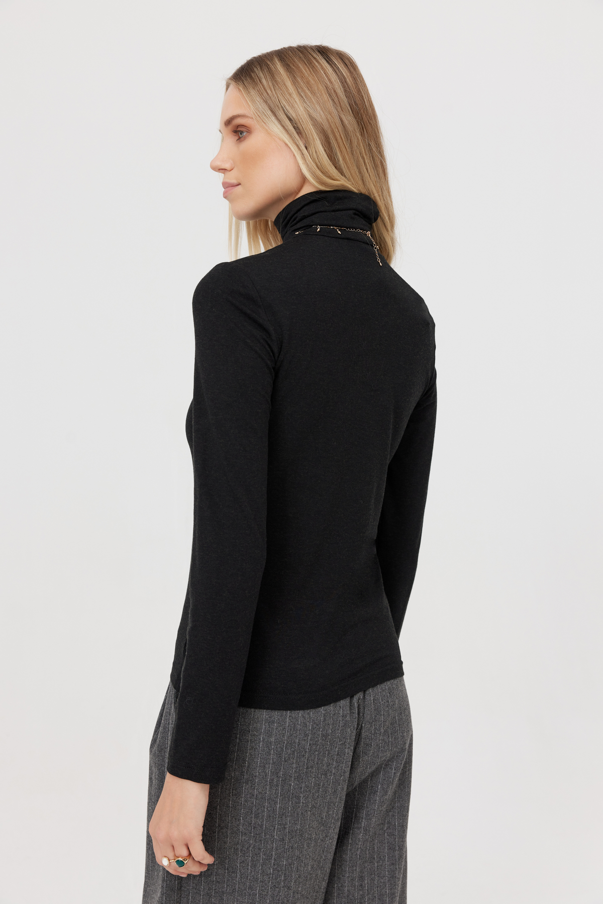 Javier Black Knit Turtleneck