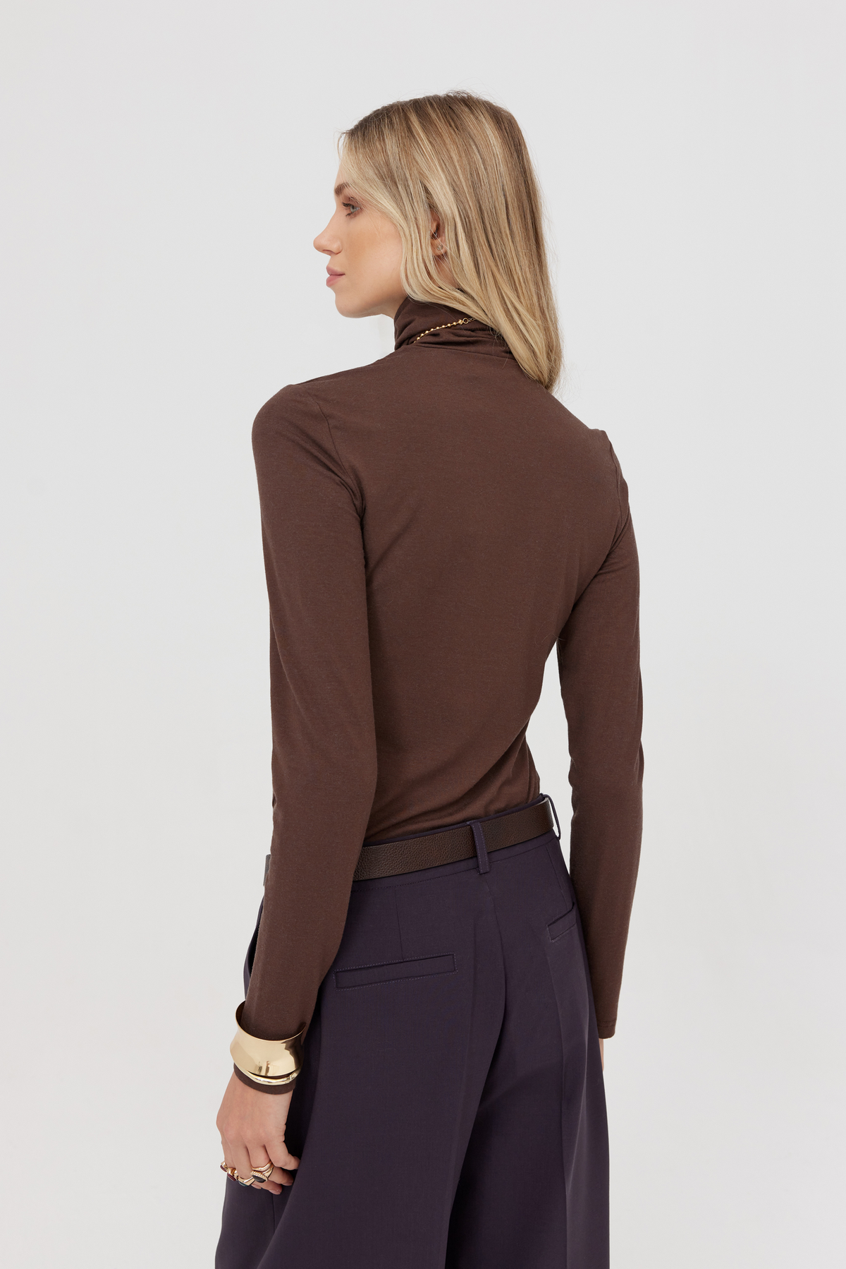 Javier Brown Knit Turtleneck