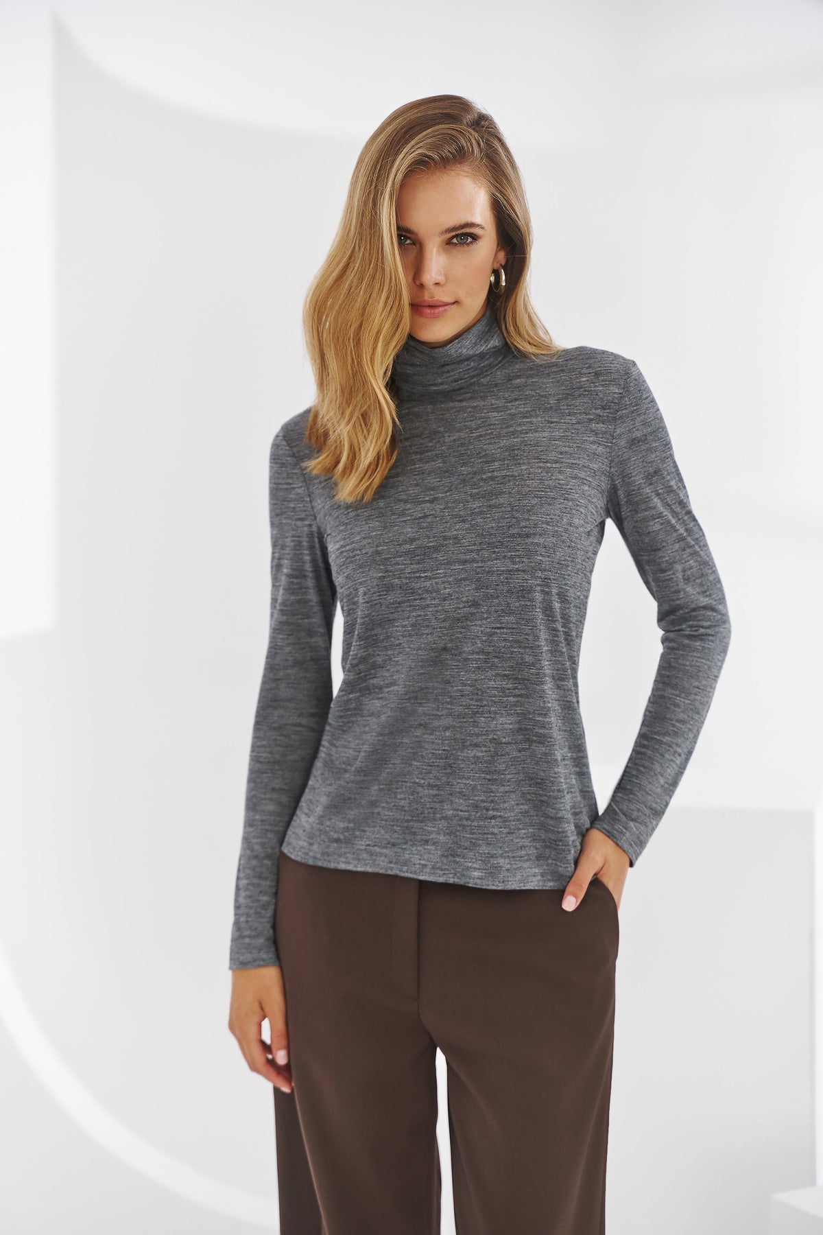 Nomi Melange Turtleneck