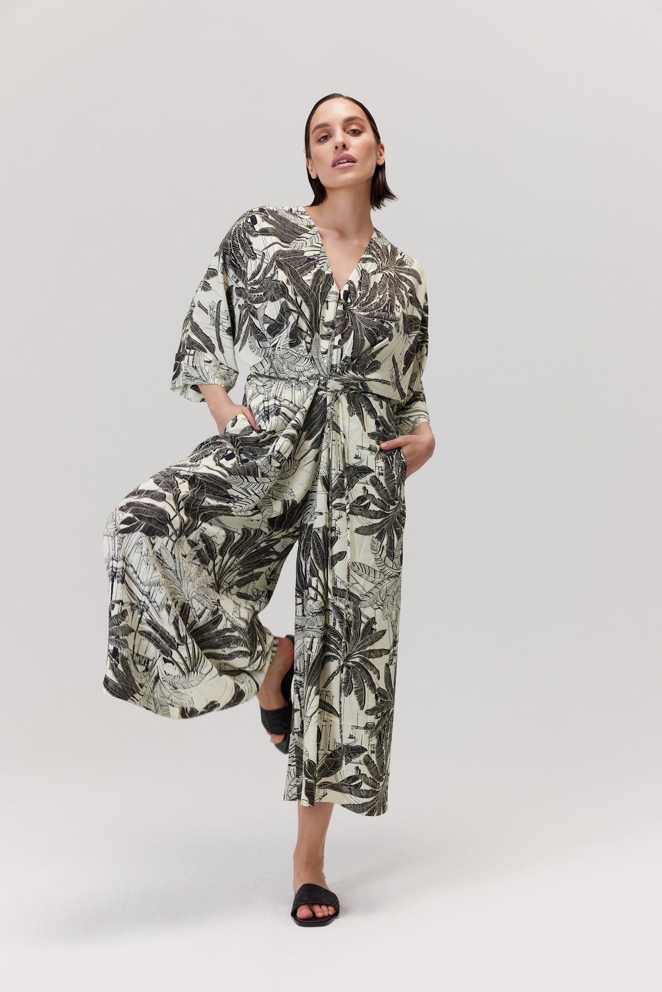 Midori Patterned Viscose Jumpsuit