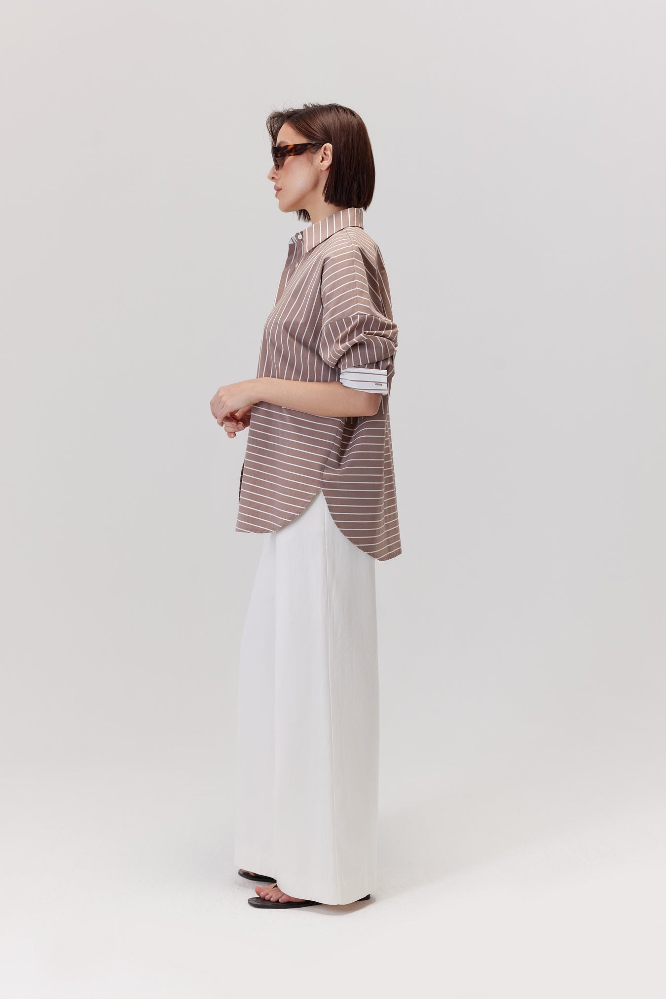 Arte Shirt With Beige Stripes