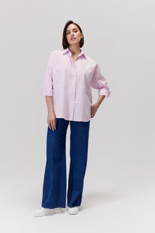 Arte Shirt With Pink Stripes