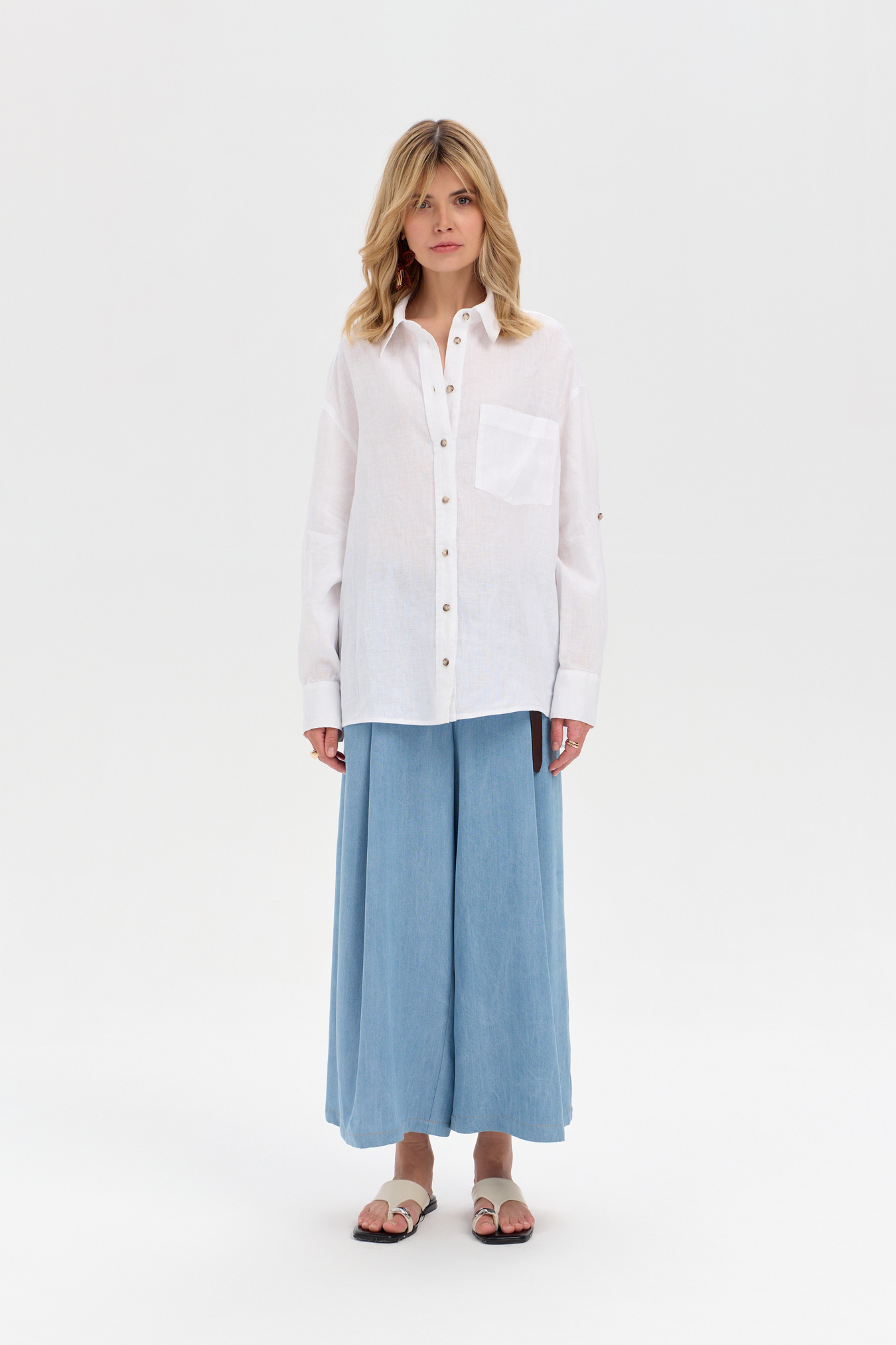 Delgado White Linen Shirt