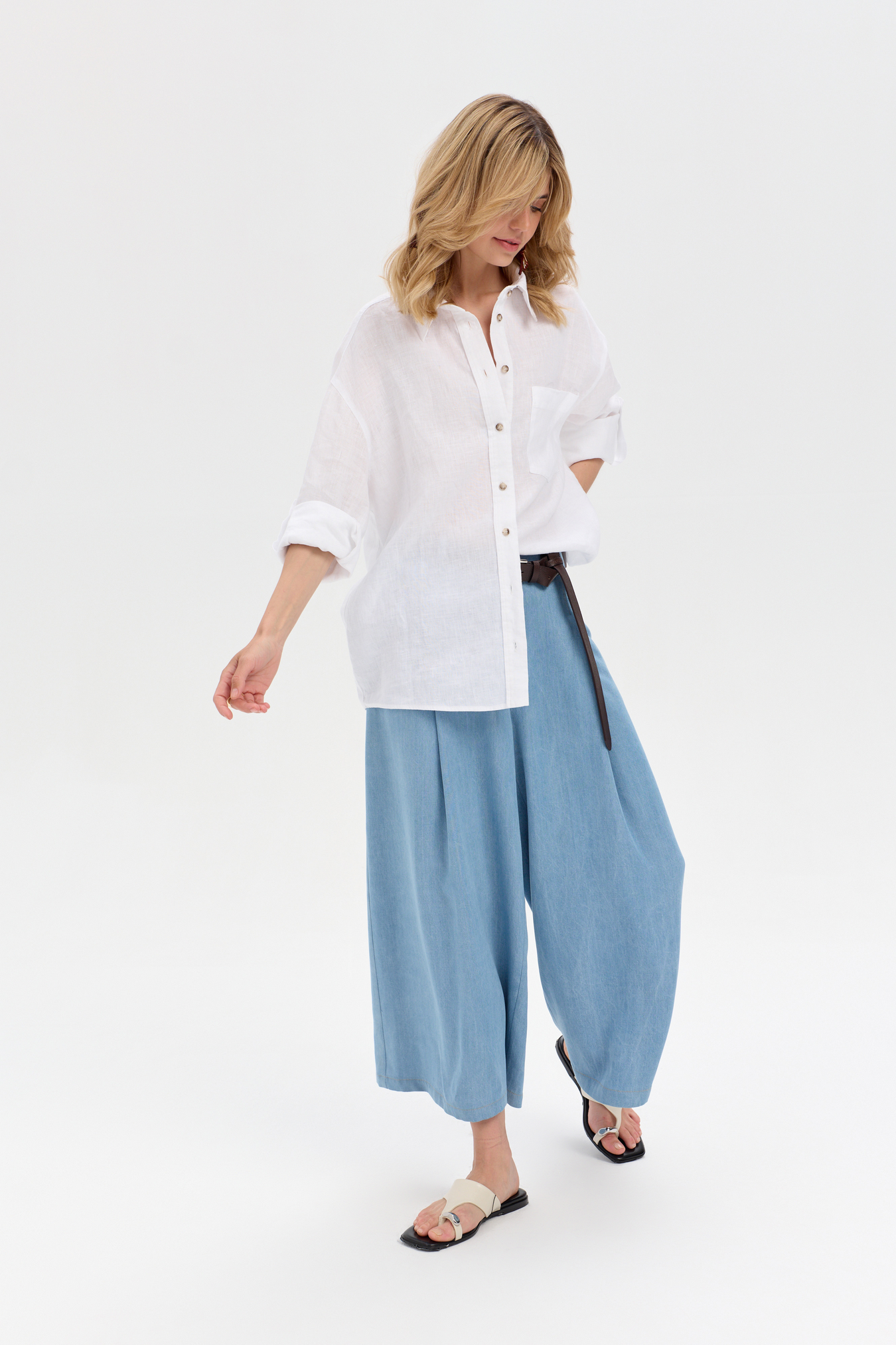 Delgado White Linen Shirt