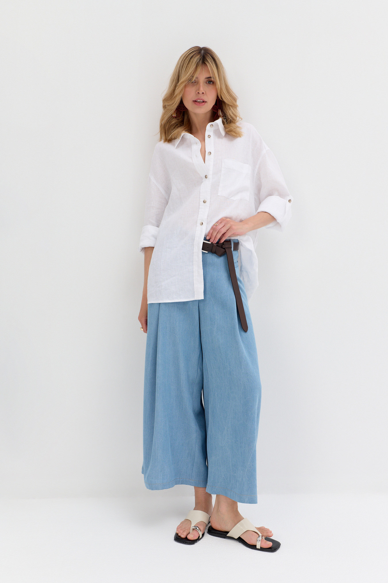 Delgado White Linen Shirt
