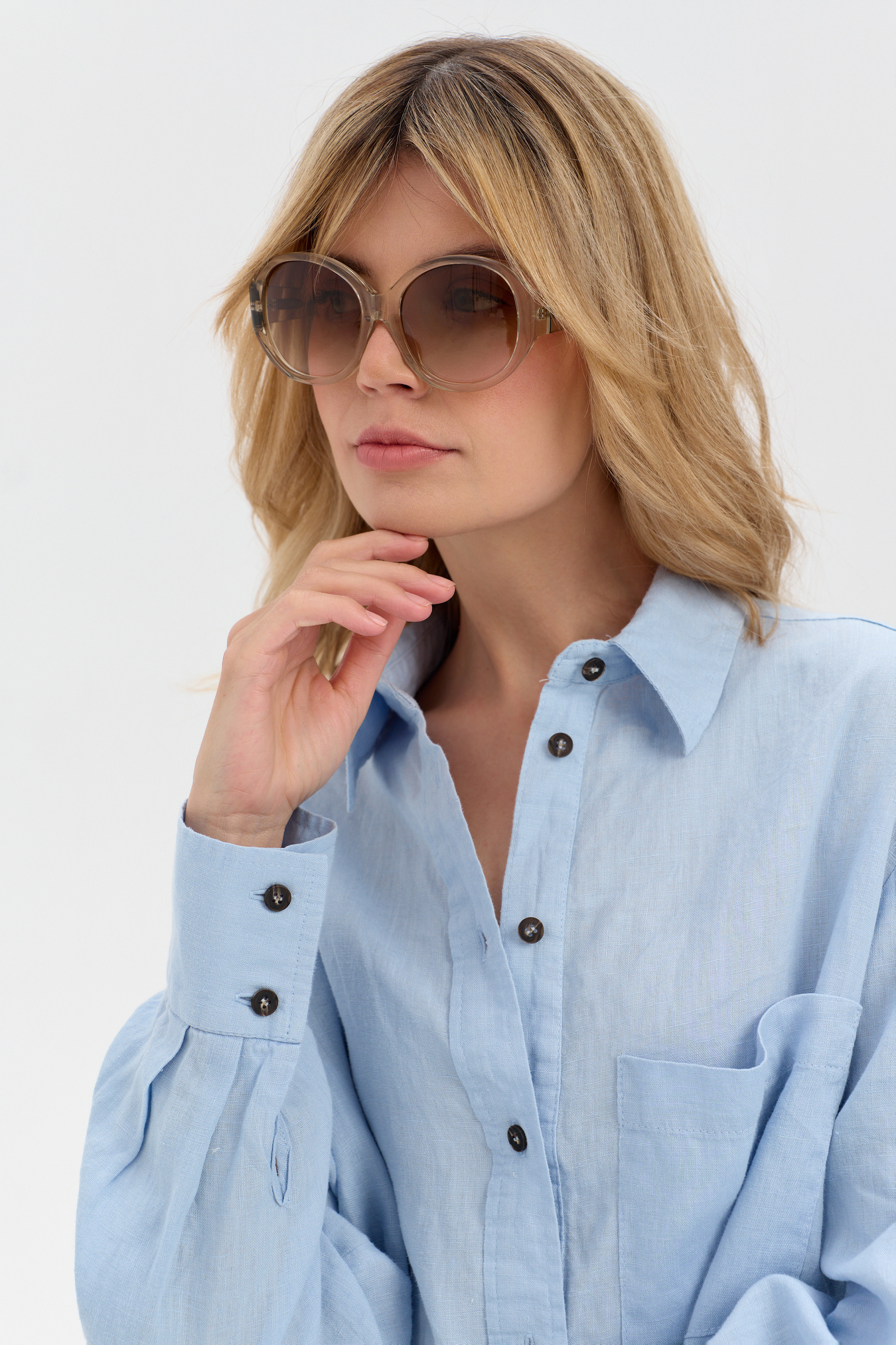 Delgado Blue Linen Shirt
