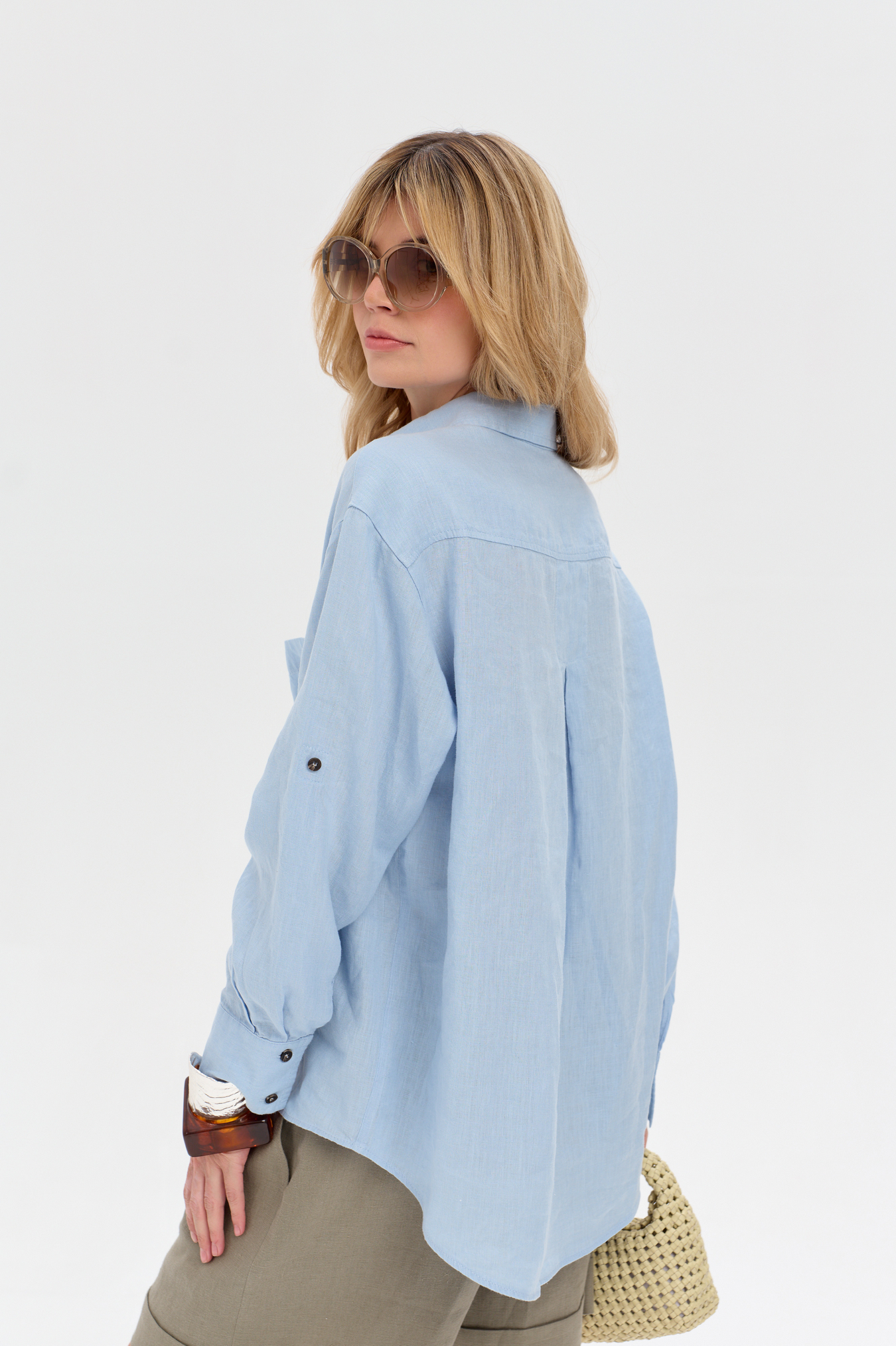 Delgado Blue Linen Shirt