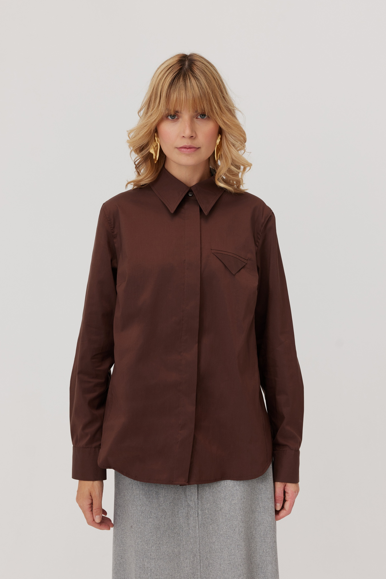 Minimalist Brown Henna Shirt