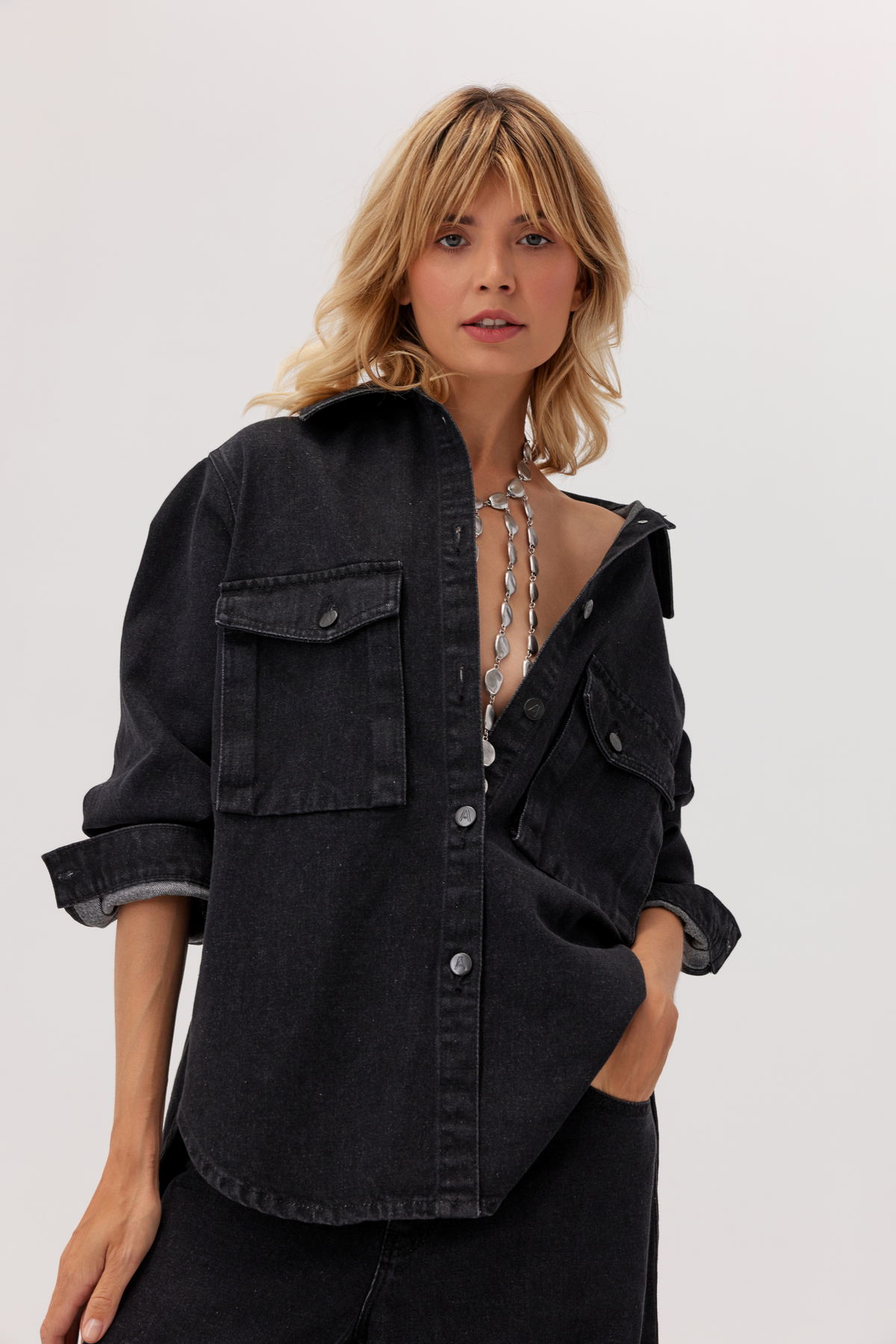 Onda Denim Shirt With Pockets