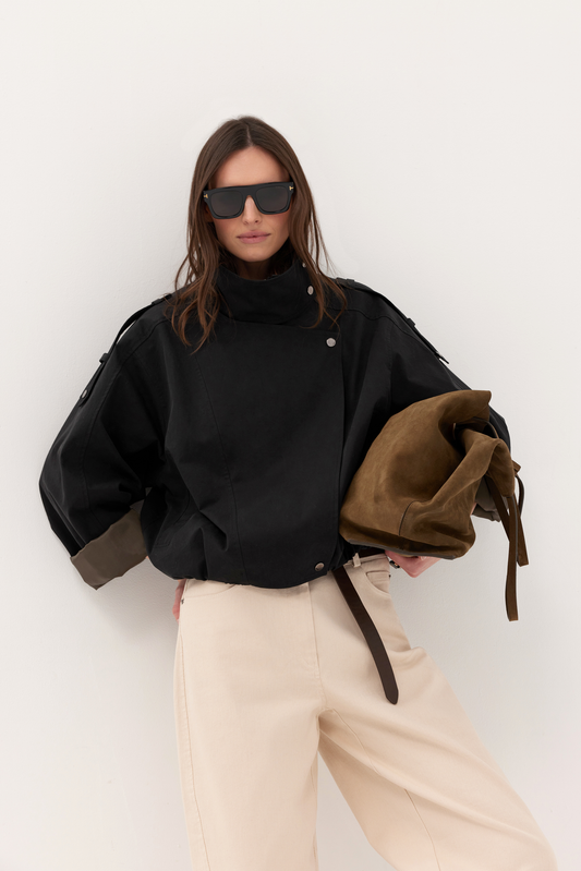 Arni Oversized Black Jacket