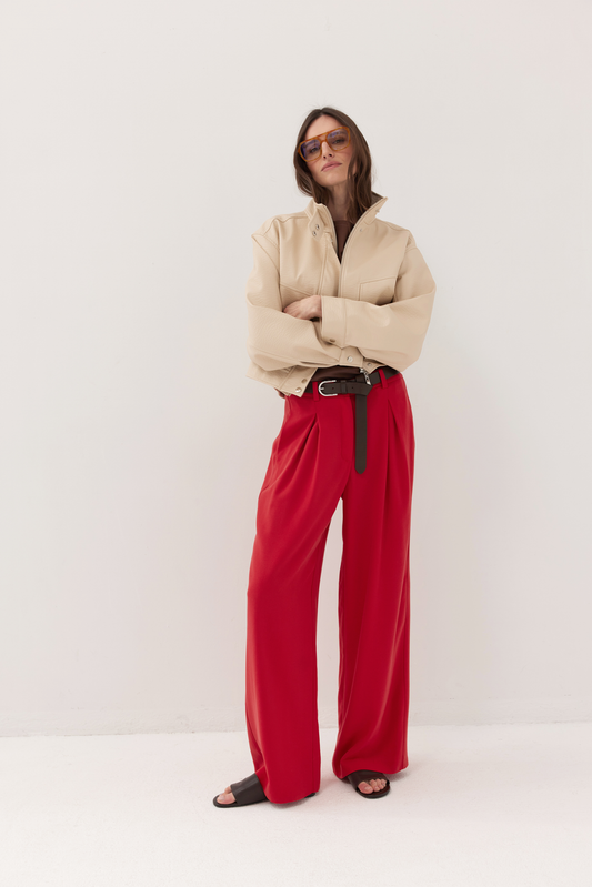 Edgar Red Suit Trousers