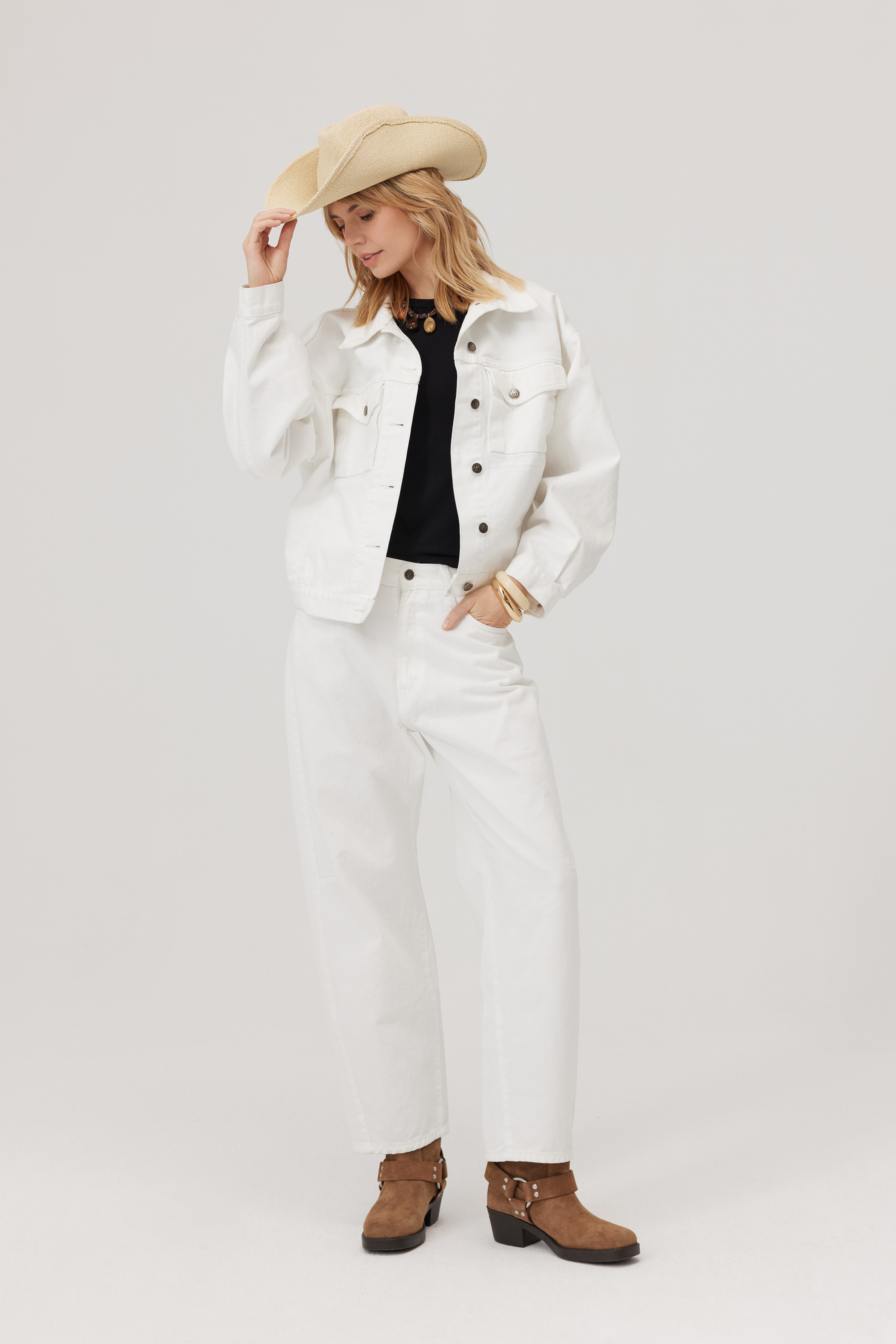 Rodeo White Denim Trousers