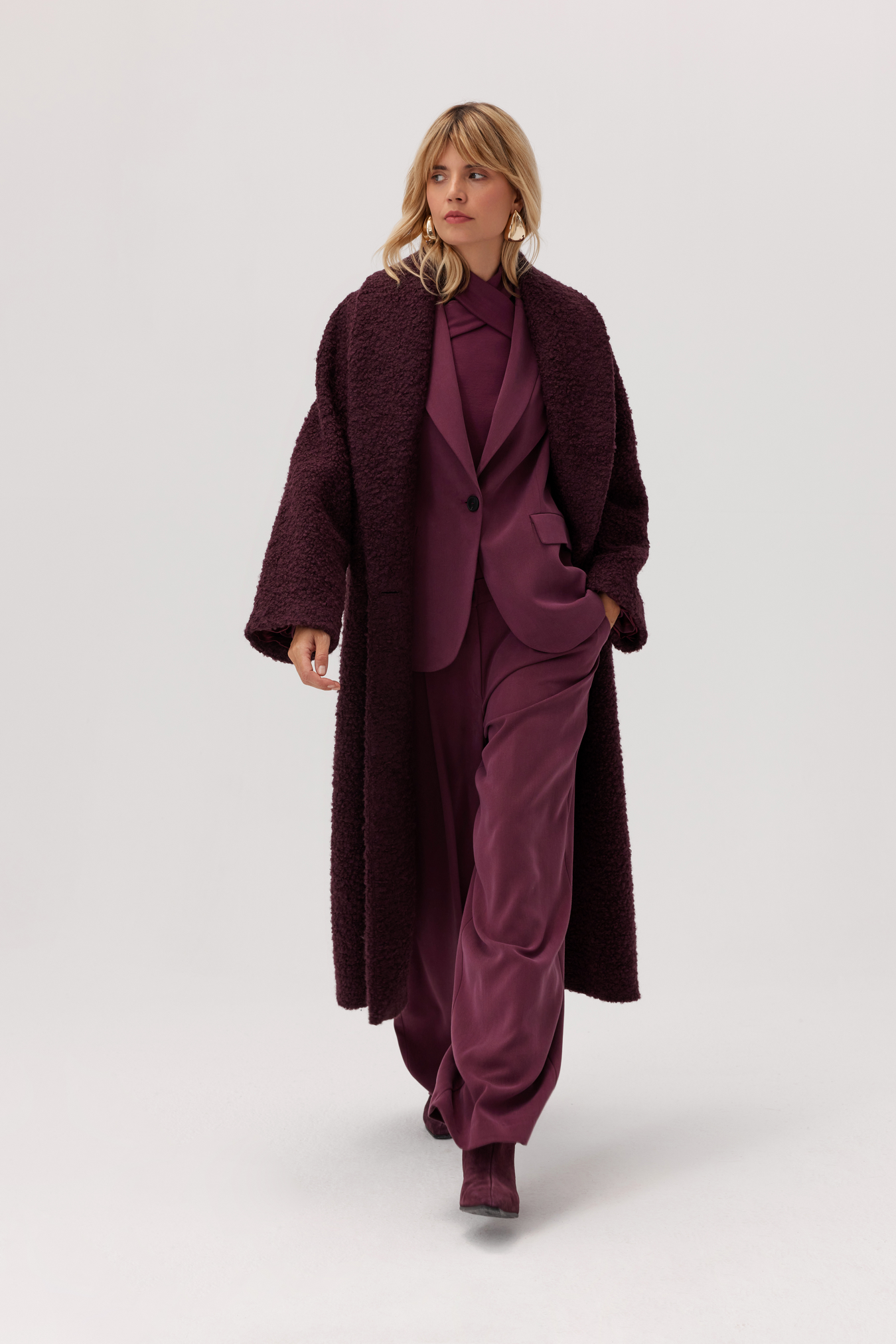Hayden Burgundy Lyocell Jacket