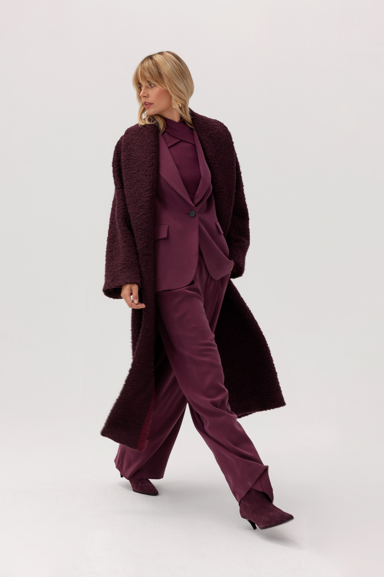 Hayden Burgundy Lyocell Jacket