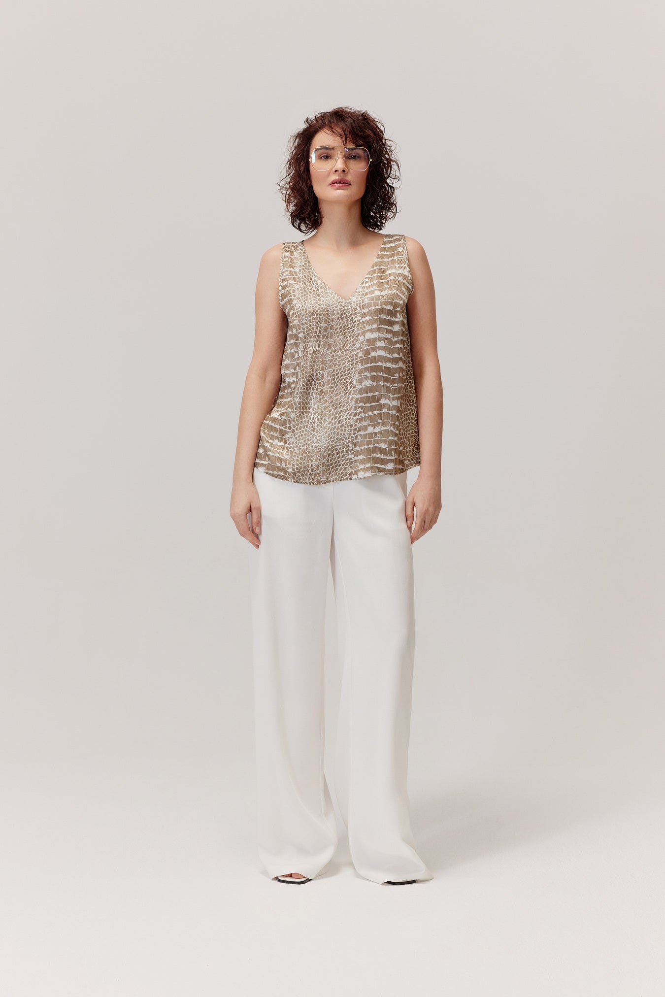 Bono White Lyocell Trousers