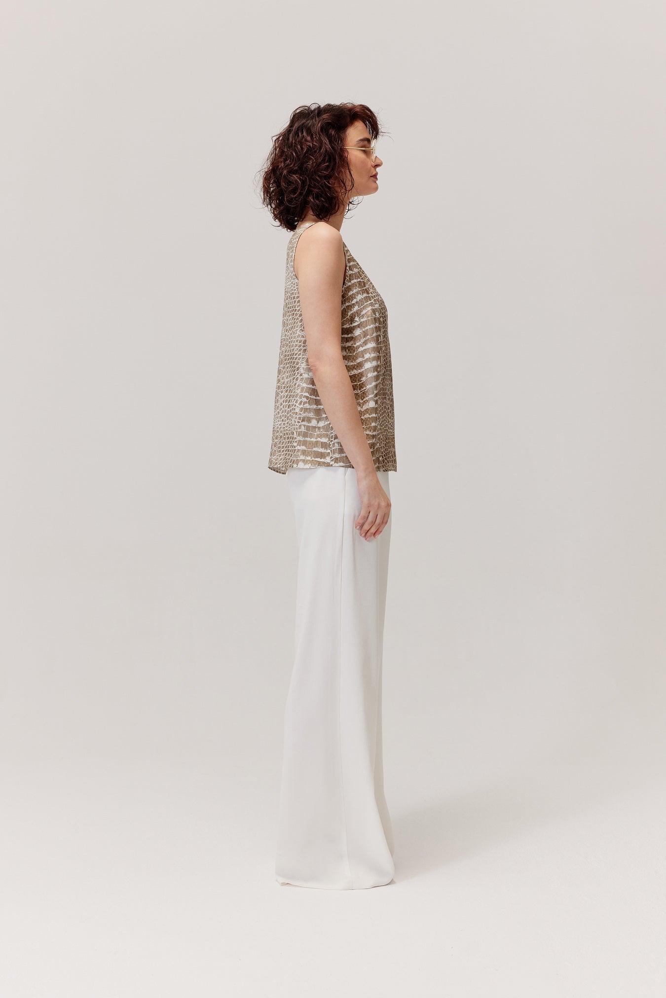 Bono White Lyocell Trousers