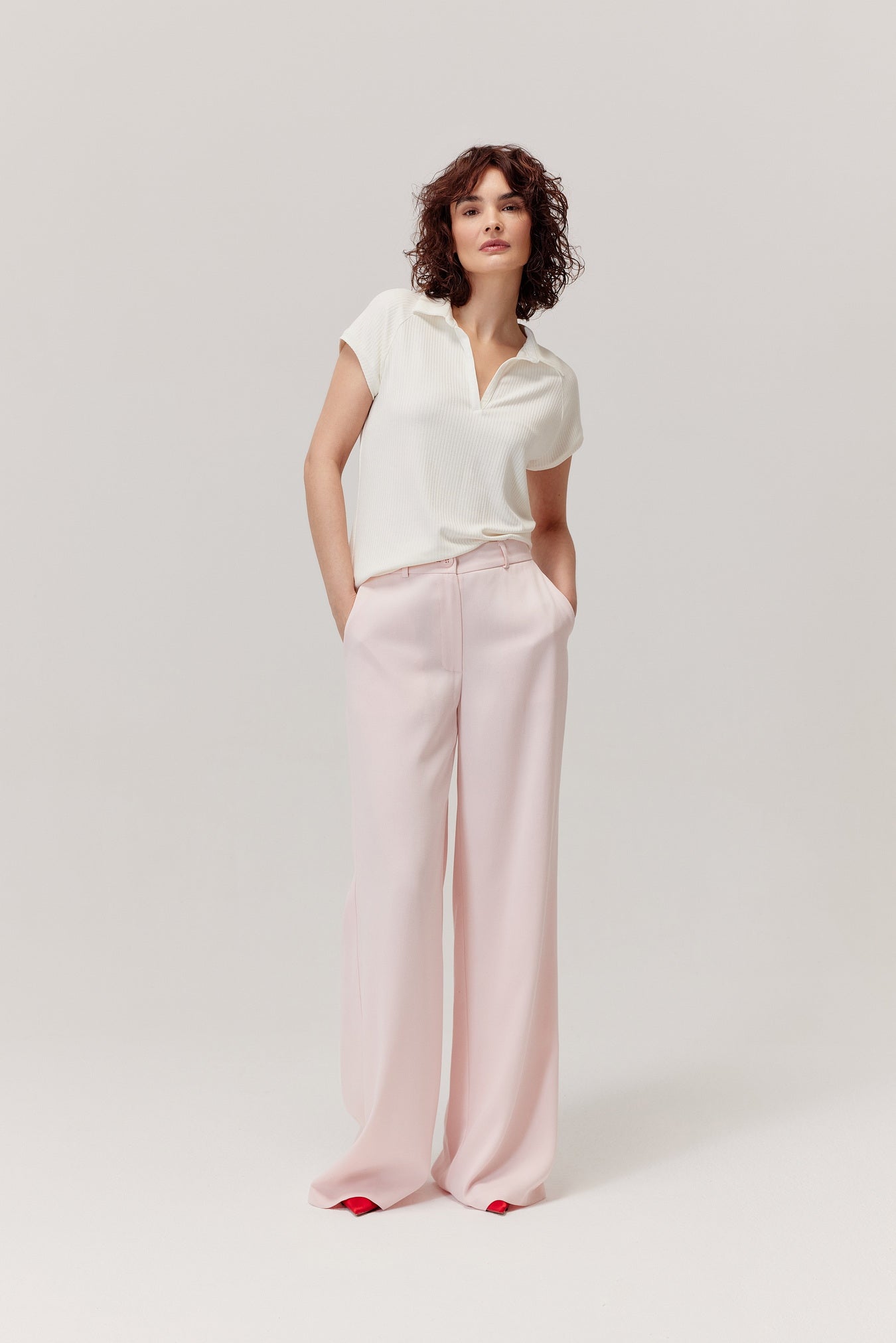 Bono Powder Pink Lyocell Trousers