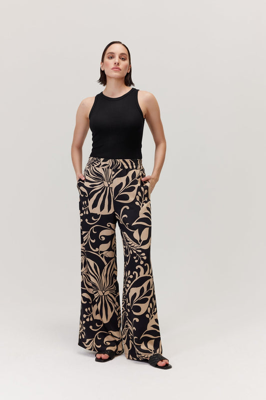 Elite Asymmetrical Patterned Trousers