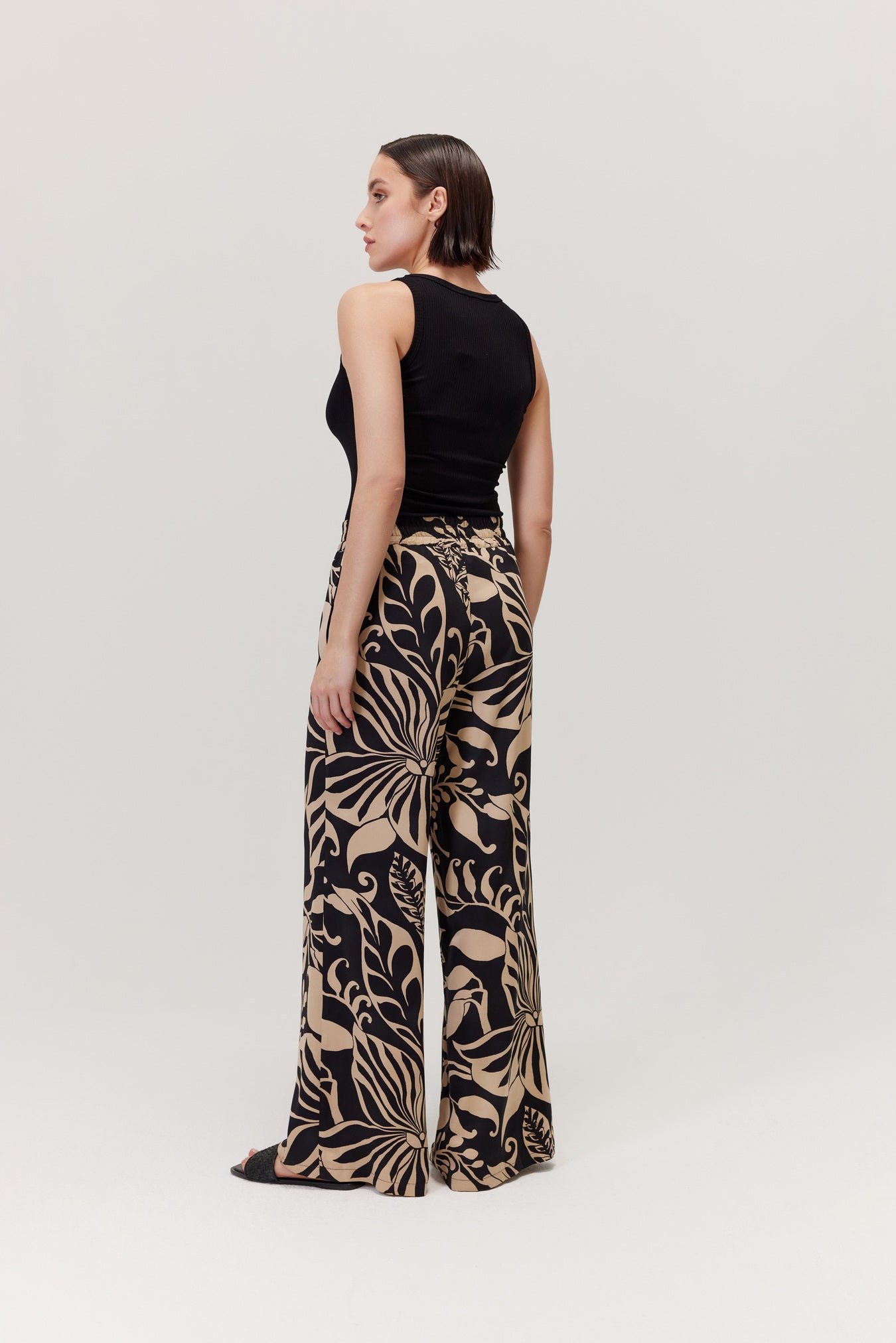 Elite Asymmetrical Patterned Trousers