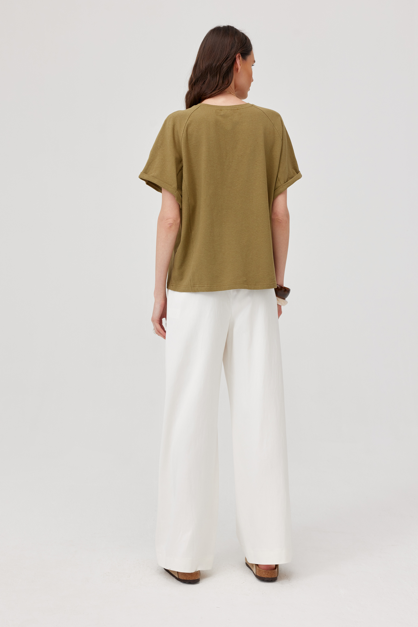 Filo White Linen Trousers