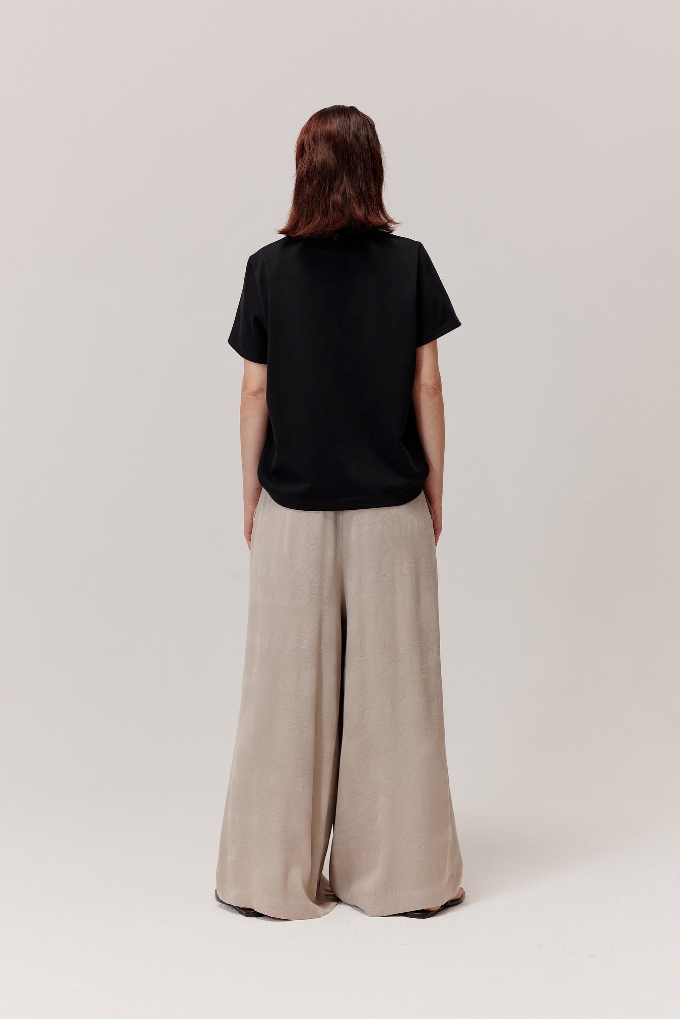 Flam Beige Viscose And Lyocell Trousers