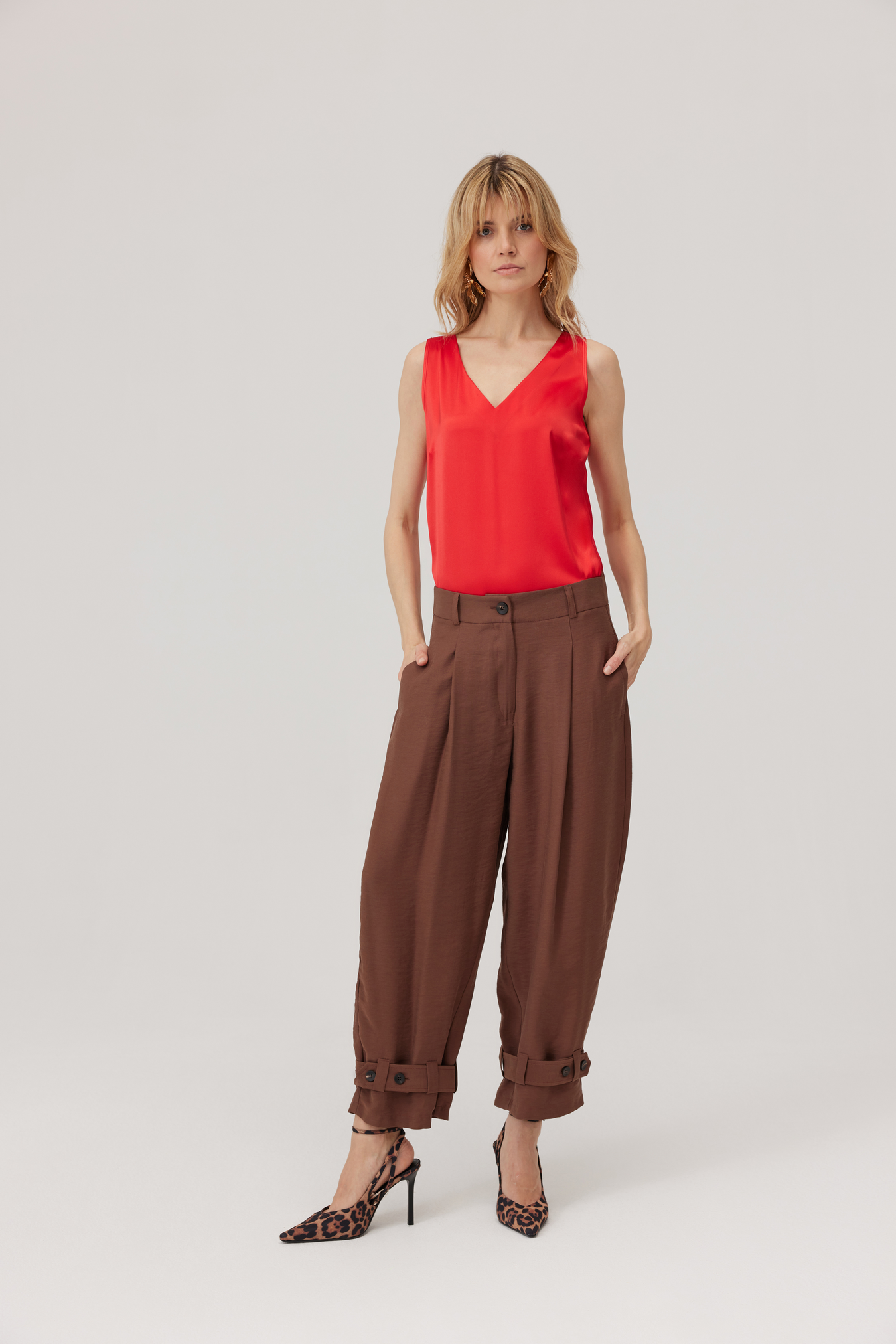 Friggo Brown Balloon Trousers