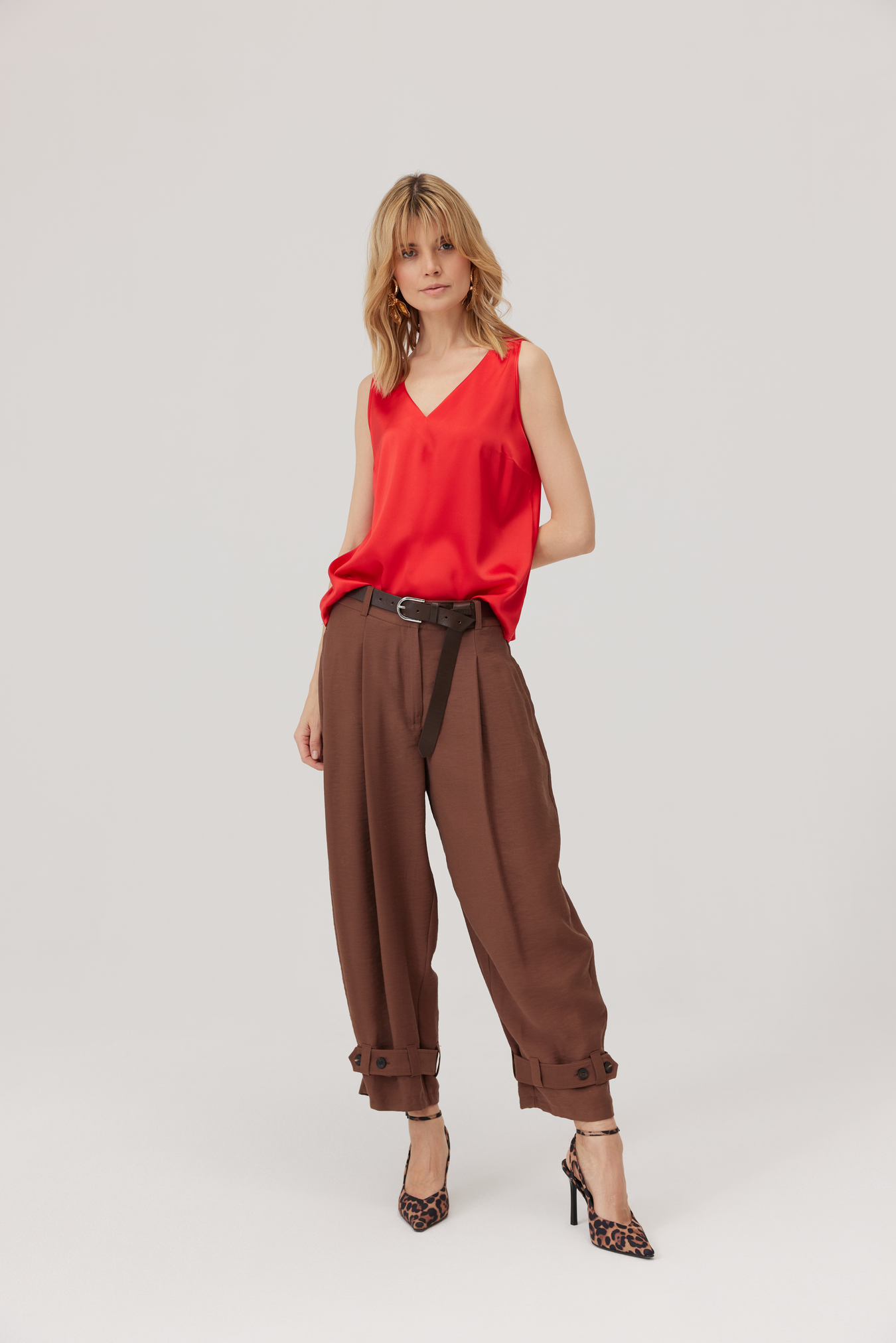 Friggo Brown Balloon Trousers