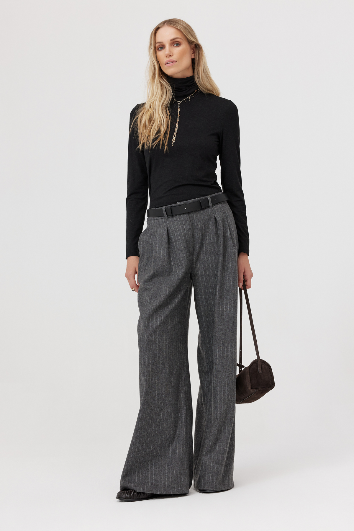 Javier Black Knit Turtleneck