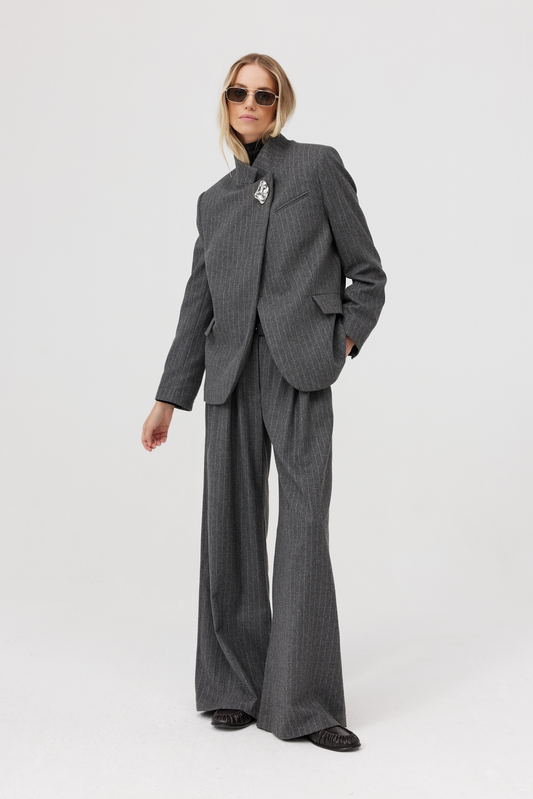Garros Grey Wool Blazer