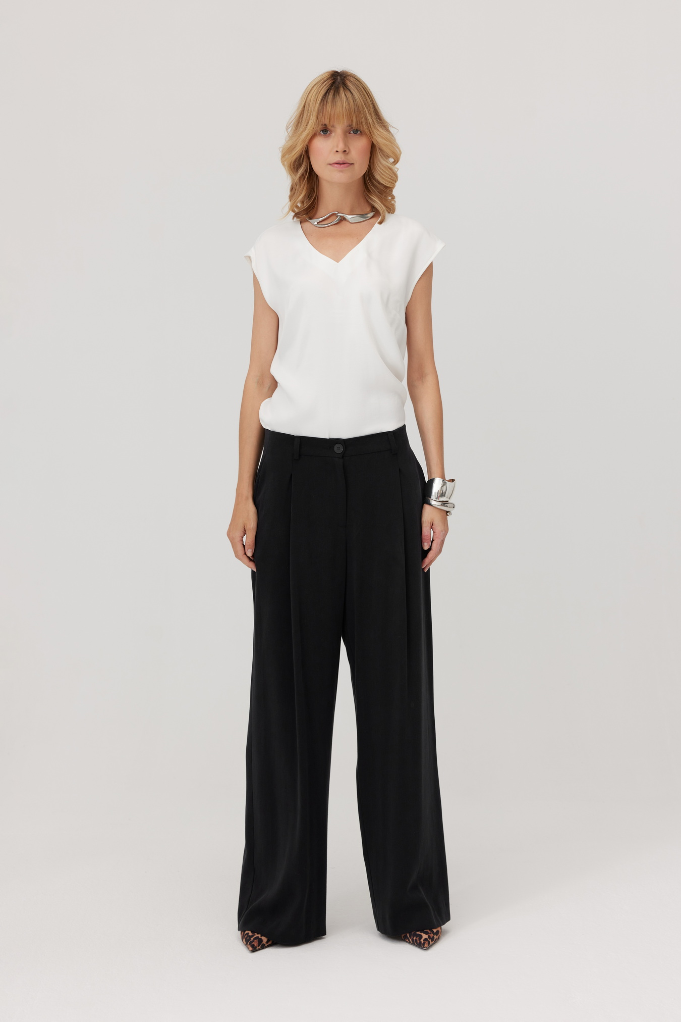 Aylin White Viscose Top