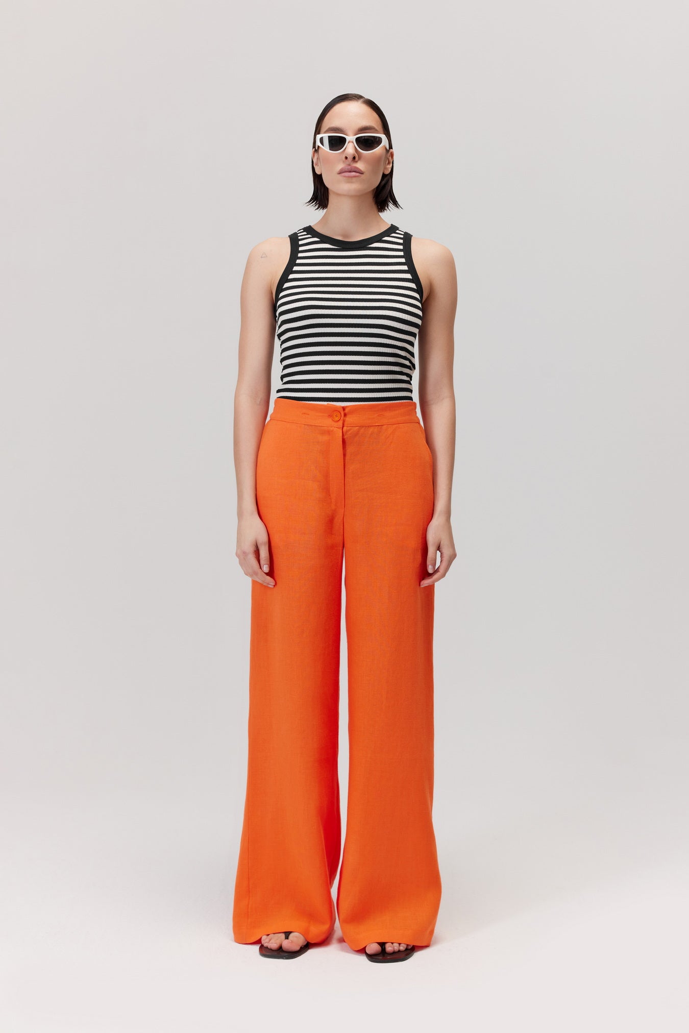 Neso Top With Navy Blue Stripes