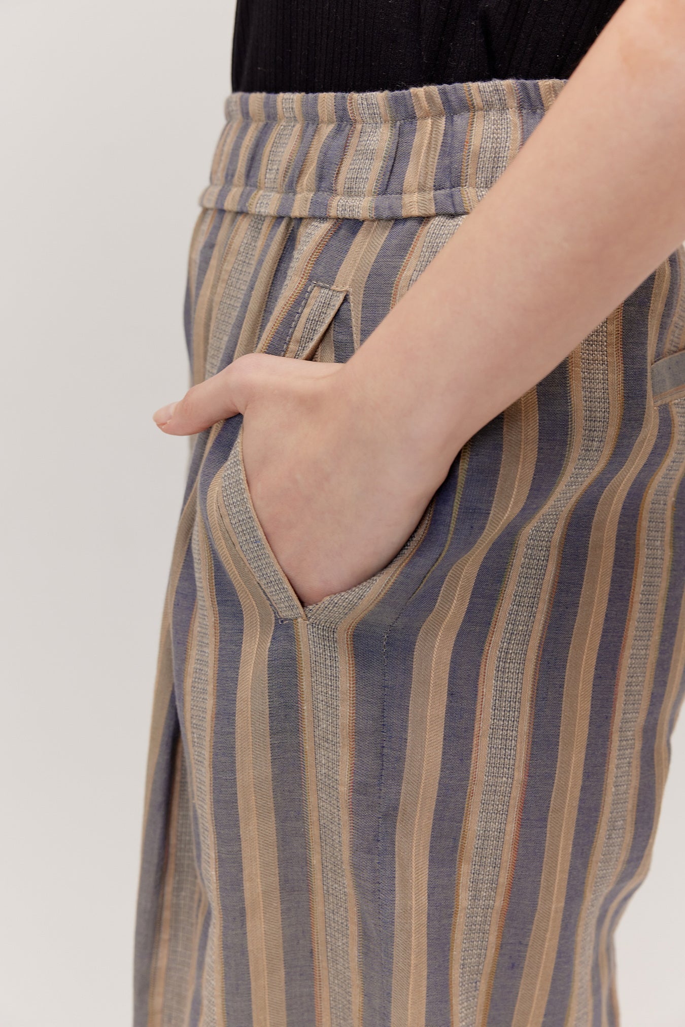 Nebo Striped Linen Trousers