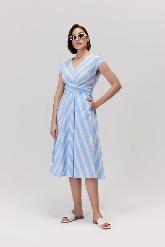 Alanis Striped Cotton Dress