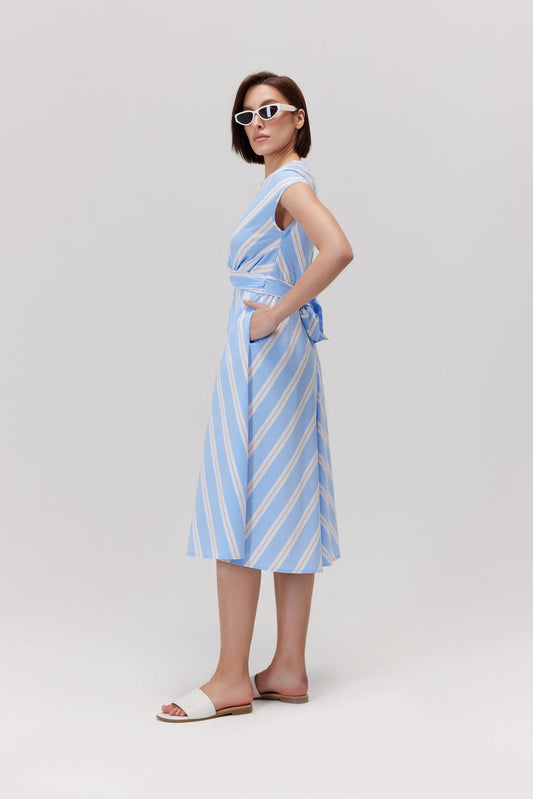 Alanis Striped Cotton Dress