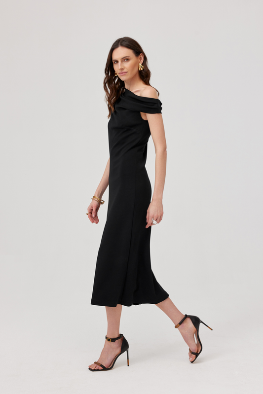Heartbreaker Black Midi Dress