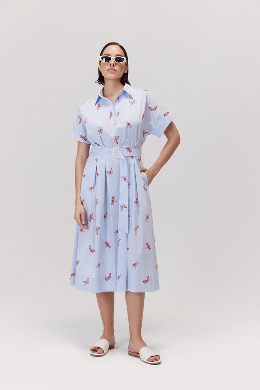 Inori Blue Midi Dress